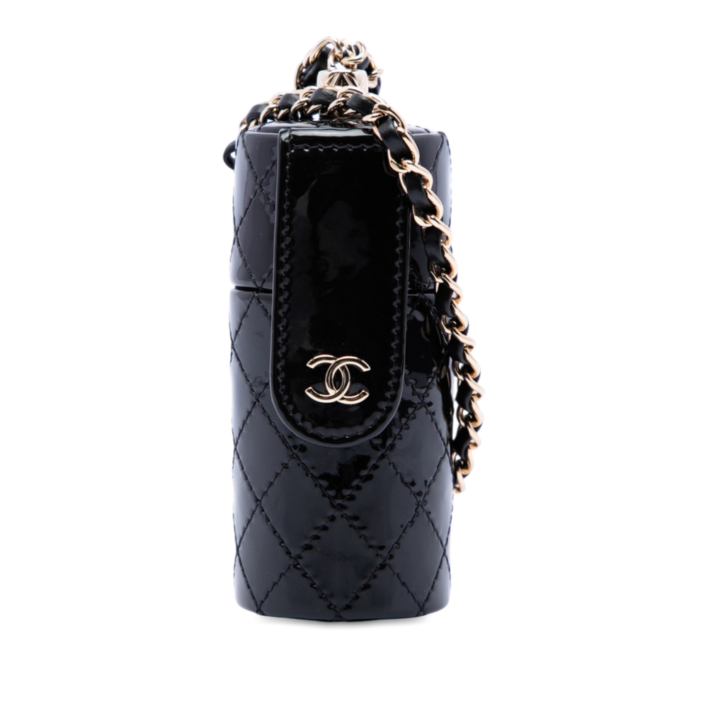 Pre-Loved Chanel CC Quilted Patent Lipstick Case